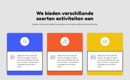 Gekleurde Kolommen Met Functies Html5 Responsieve Sjabloon