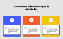 Colunas Coloridas De Recursos - Construtor De Sites Responsivos