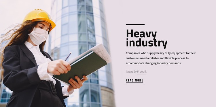 Heavy industrial company CSS Template