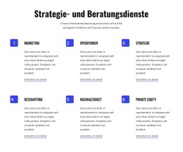 Strategie Und Agile Dienstleistungen - Kostenlose Website Für Eine Seite