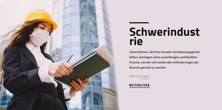 Schweres Industrieunternehmen HTML Website Builder