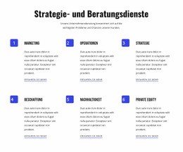 Strategie Und Agile Dienstleistungen - HTML5-Vorlage
