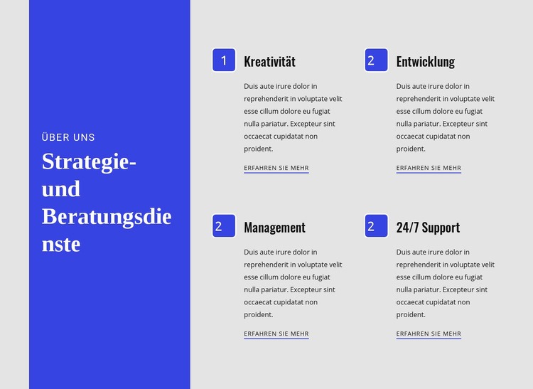 Strategie- und Beratungsdienste Website Builder-Vorlagen