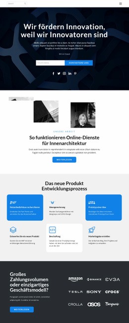 Arbeitsinnovation - Kreatives Mehrzweck-Website-Design