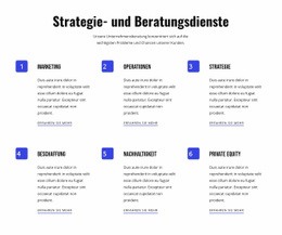 Website-Zielseite Für Strategie Und Agile Dienstleistungen