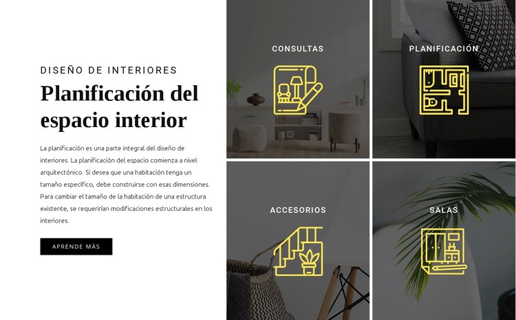 Planificación interior Plantilla HTML5