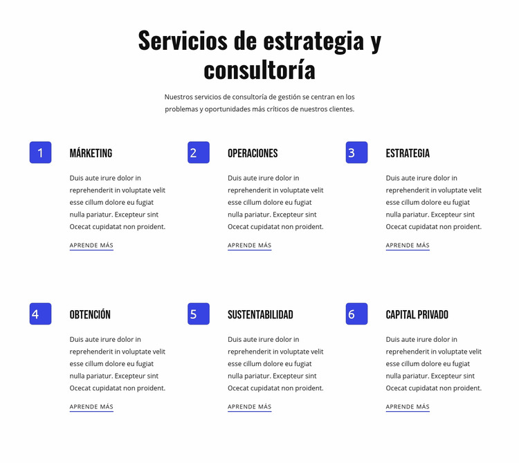 Estrategia y servicios ágiles Plantilla Joomla