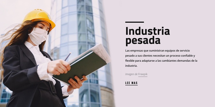 Empresa industrial pesada Plantilla Joomla