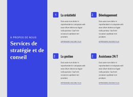 Services De Stratégie Et De Conseil - Maquette De Conception Web