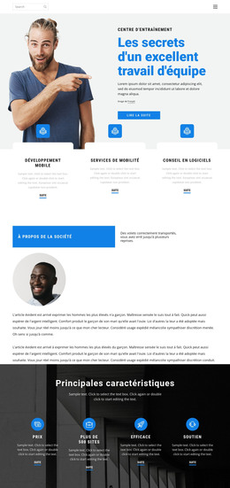 Modèle D'Entreprise – Mise En Page HTML Du Site Web