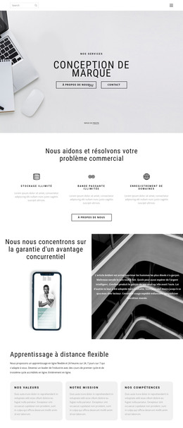 Conception Des Ventes - Modèle De Page HTML