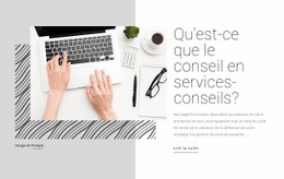 Modèle D'Une Page Exclusif Pour Services De Conseil Consultatif