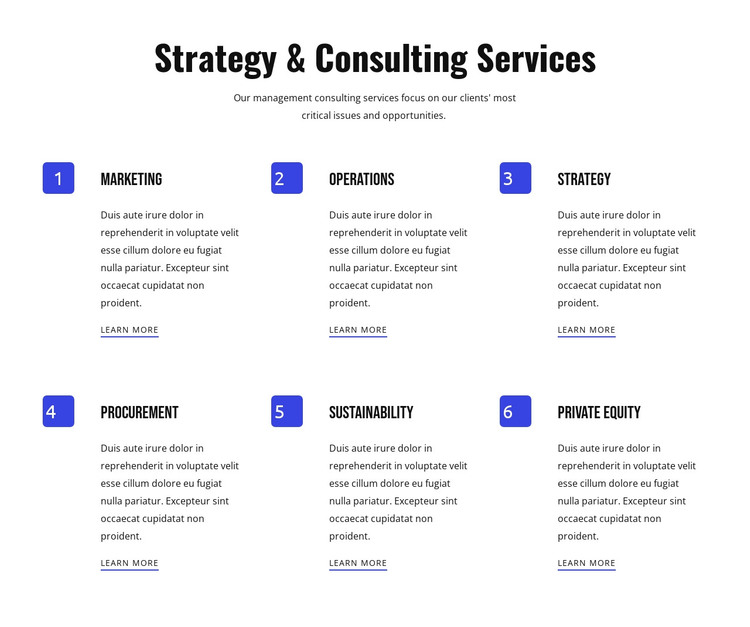 Strategy and agile services HTML Template