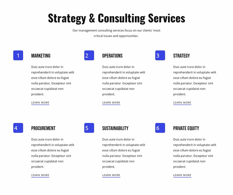 Strategy and agile services Html Website Builder