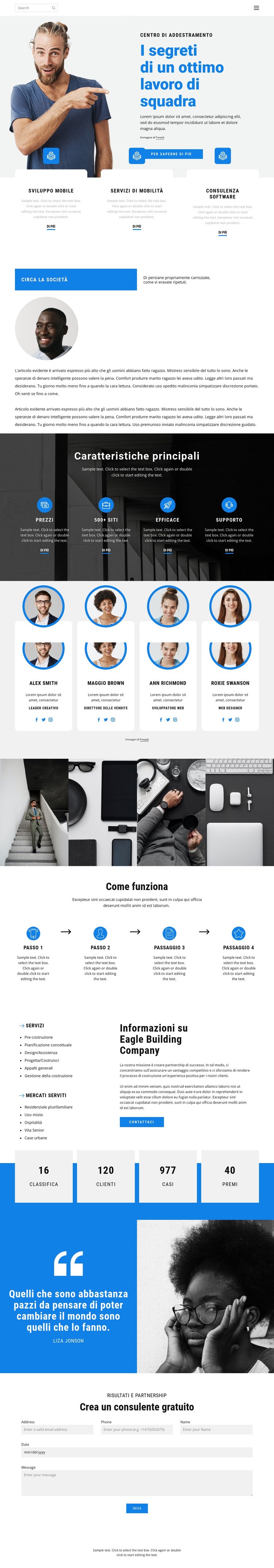 Modello di business Mockup del sito web