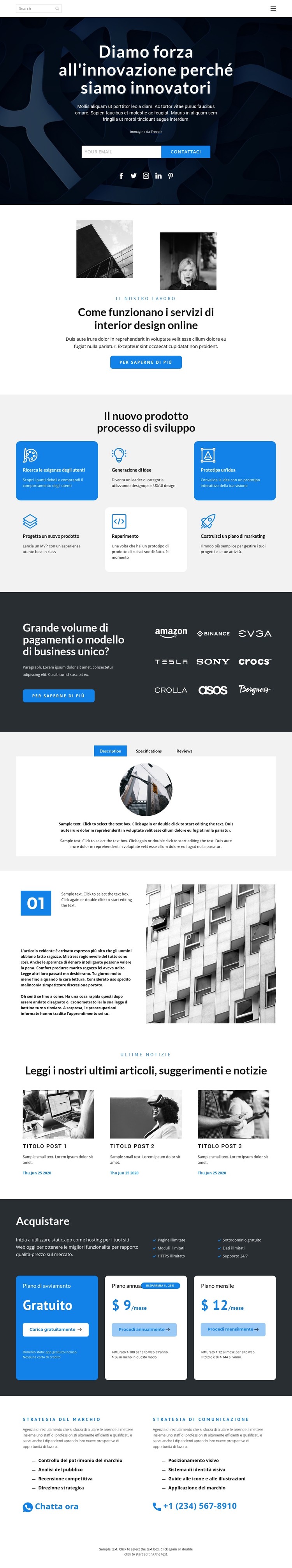 Innovazione del lavoro Modello CSS