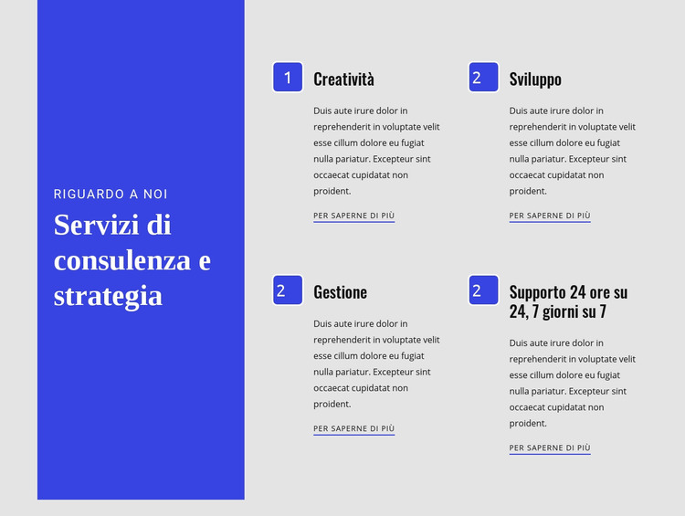 Servizi di consulenza e strategia Modello HTML