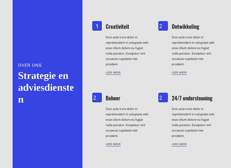 Strategie en adviesdiensten HTML-sjabloon