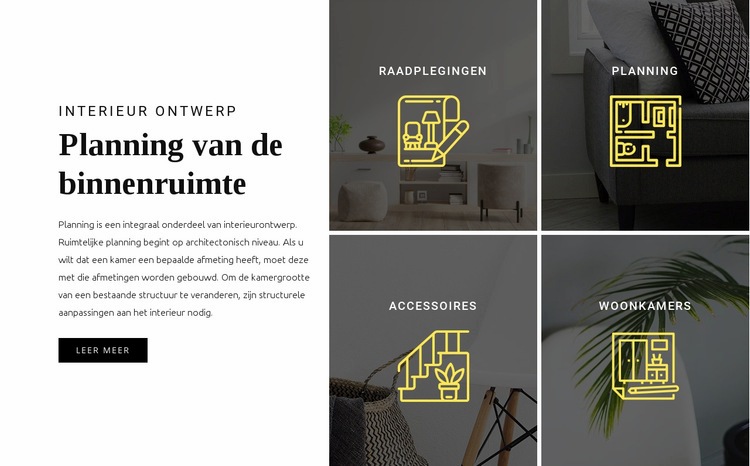 Interieurplanning Website ontwerp