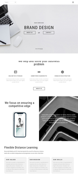 Sales Design One Page Template