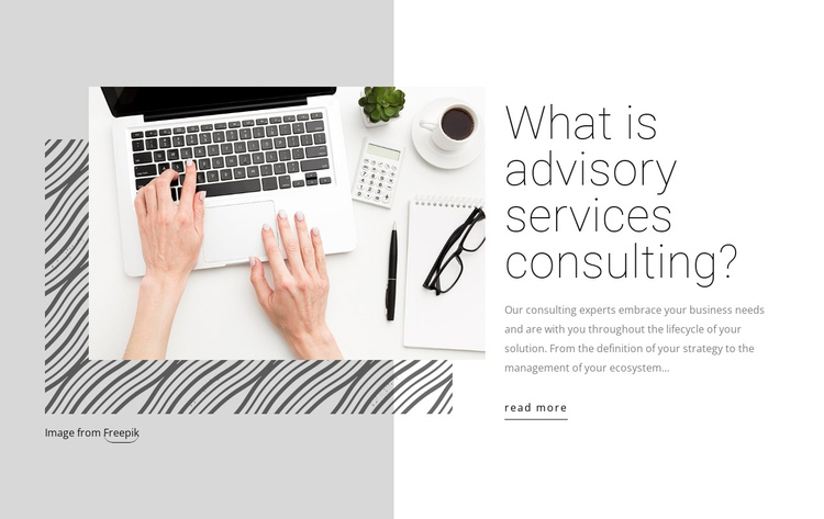 Advisory consulting services One Page Template