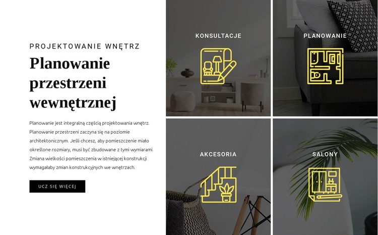 Planowanie wnętrz Kreator witryn internetowych HTML