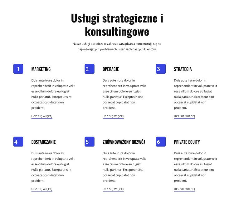 Usługi strategiczne i zwinne Motyw WordPress