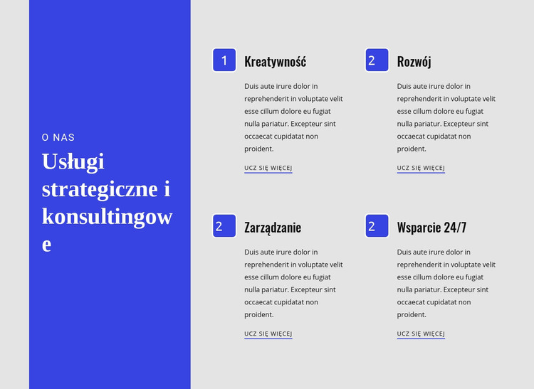 Usługi strategiczne i konsultingowe Szablon HTML