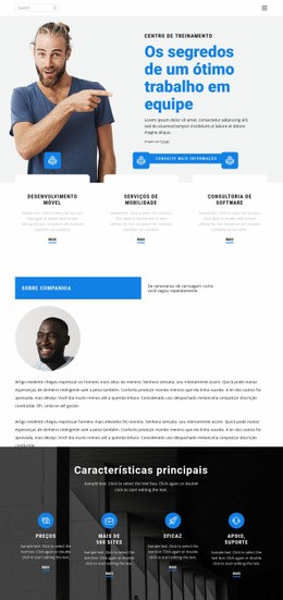 Modelo De Negócios - Free HTML Website Builder