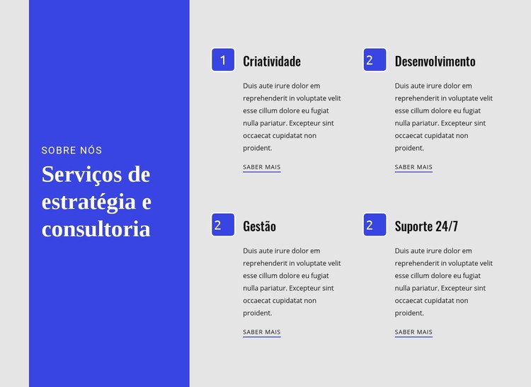 Serviços de estratégia e consultoria Template CSS