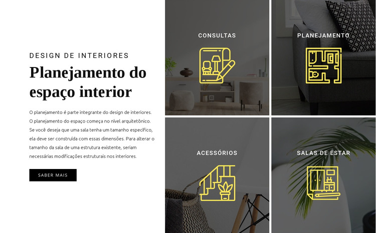 Planejamento de interiores Modelo HTML