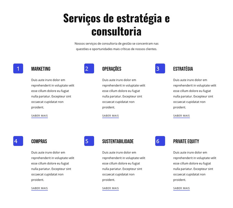 Estratégia e serviços ágeis Tema WordPress