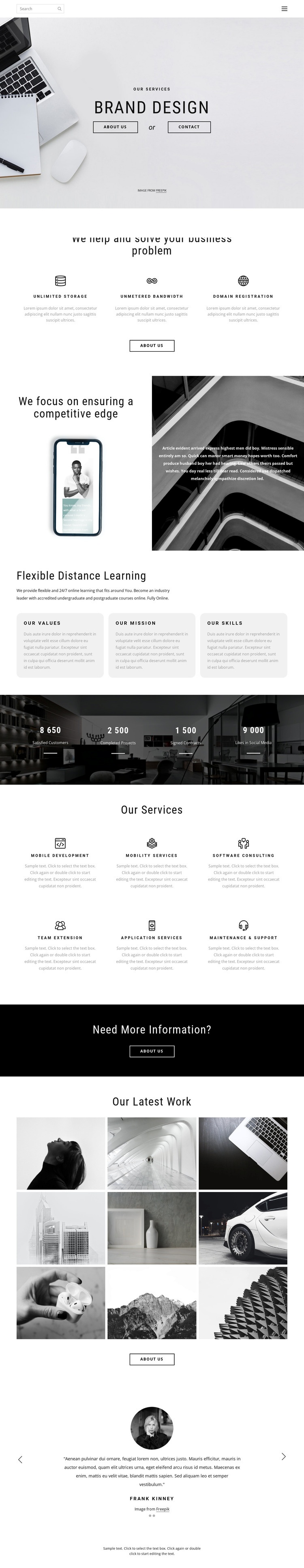 Sales design Squarespace Template Alternative