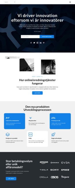 Arbetsinnovation - Kreativ Mångsidig Webbplatsdesign