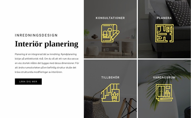 Interiör planering Hemsidedesign