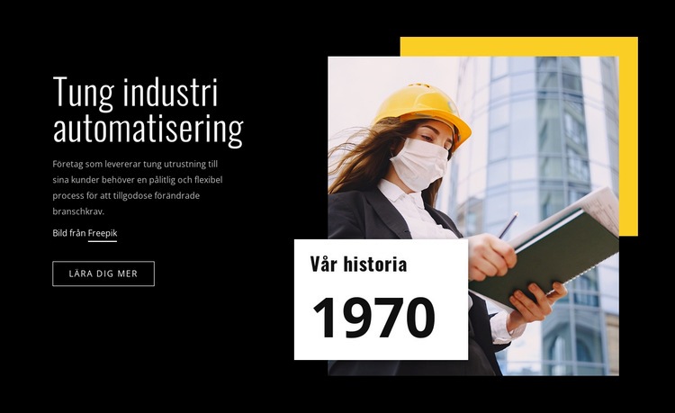 Tung industri automatisering Webbplats mall