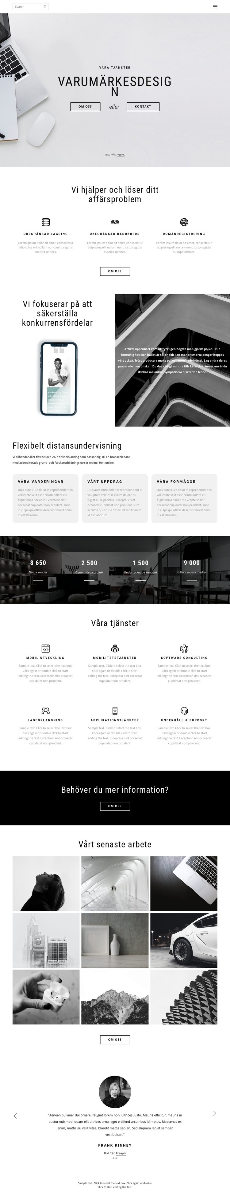 Försäljningsdesign WordPress -tema