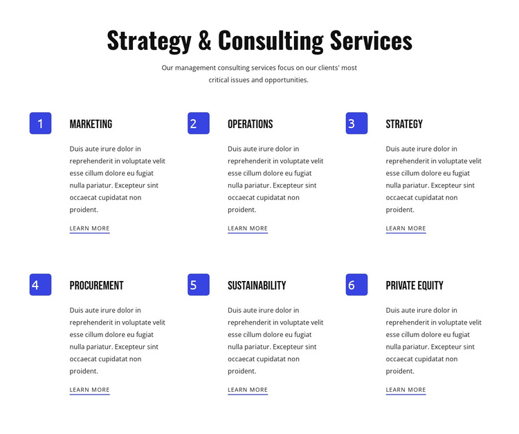 Strategy and agile services Template
