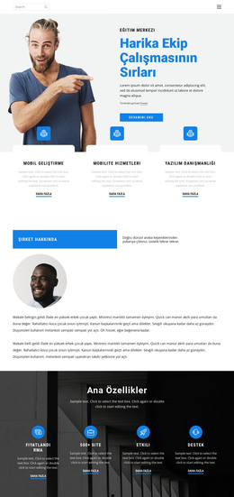 İş Şablonu - HTML Web Sitesi Düzeni