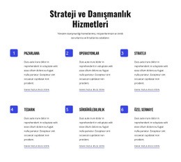 Strateji Ve Çevik Hizmetler - Ücretsiz Tek Sayfalık Web Sitesi