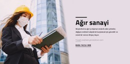 Ağır Sanayi Şirketi - Tek Sayfalı Tasarım