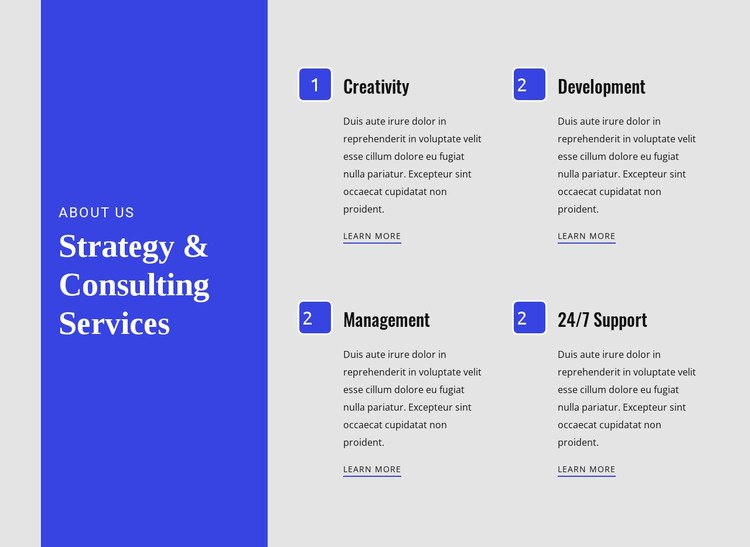 Strategy & Consulting Services Web Design