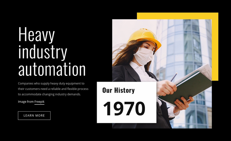 Heavy industry automation Web Page Design