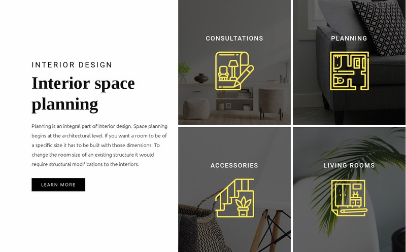 Interior planning Web Page Design