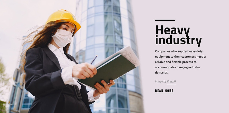 Heavy industrial company Web Page Design