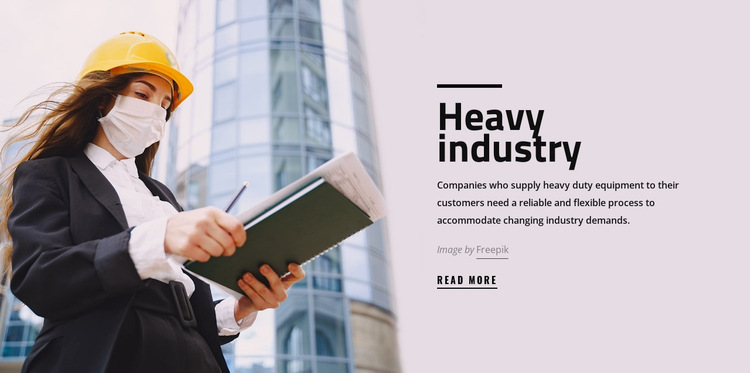 Heavy industrial company Website Builder Templates