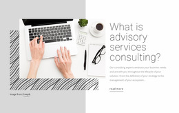 Advisory Consulting Services - Free Website Mockup