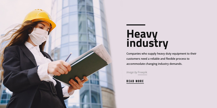 Heavy industrial company Website Mockup