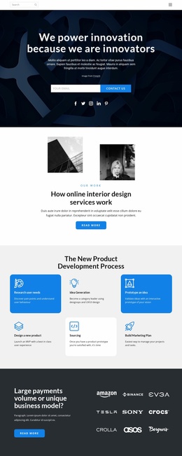 Work Innovation Page Layouts