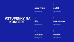 Koncept Vstupenek – Šablona Mobilního Webu